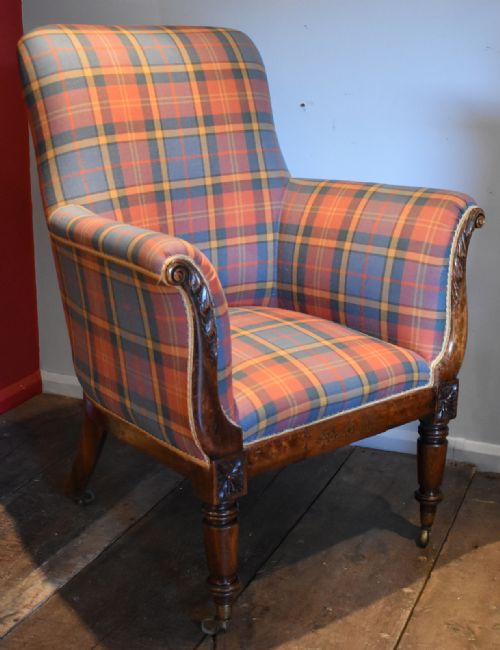 regency painted faux rosewood armchair - CATEGORY: ANTIQUE CHAIRS - DATED REGENCY