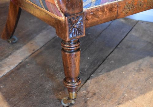 REGENCY PAINTED FAUX ROSEWOOD ARMCHAIR - ADDITIONAL PHOTO 2