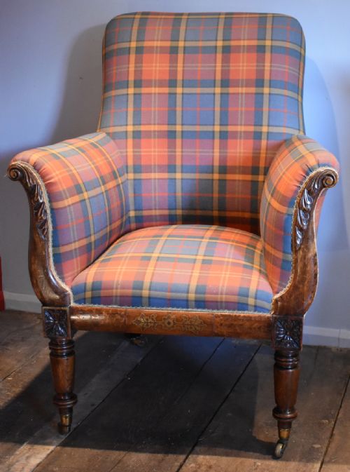 REGENCY PAINTED FAUX ROSEWOOD ARMCHAIR - ADDITIONAL PHOTO 4