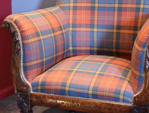 REGENCY PAINTED FAUX ROSEWOOD ARMCHAIR - ADDITIONAL PHOTO 5