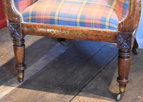 REGENCY PAINTED FAUX ROSEWOOD ARMCHAIR - ADDITIONAL PHOTO 6
