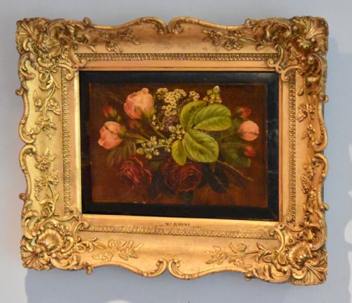still life painting by william henry hunt - CATEGORY: ANTIQUE ART - DATED 1850