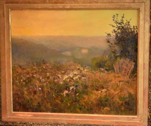 IMPRESSIONIST LANDSCAPE OIL PAINTING BY CHARLES MENNERET - ADDITIONAL PHOTO 2