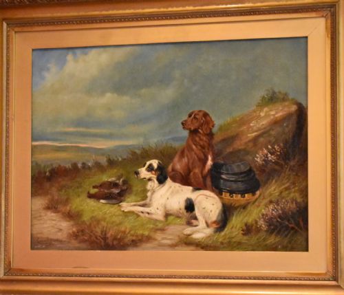 SUPERB OIL PAINTING OF GUN DOGS BY COLIN GRAEME - ADDITIONAL PHOTO 2