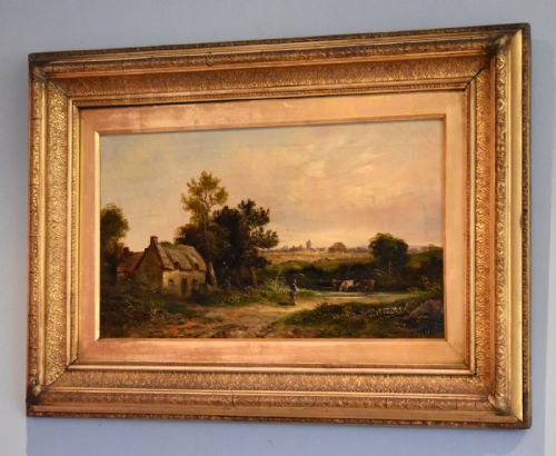 FINE PAIR OF VICTORIAN OIL PAINTINGS OF THE ISLE OF WIGHT - ADDITIONAL PHOTO 1