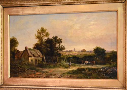 FINE PAIR OF VICTORIAN OIL PAINTINGS OF THE ISLE OF WIGHT - ADDITIONAL PHOTO 2