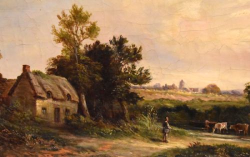 FINE PAIR OF VICTORIAN OIL PAINTINGS OF THE ISLE OF WIGHT - ADDITIONAL PHOTO 3