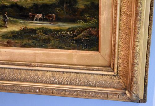 FINE PAIR OF VICTORIAN OIL PAINTINGS OF THE ISLE OF WIGHT - ADDITIONAL PHOTO 4