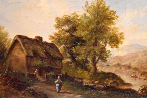 FINE PAIR OF VICTORIAN OIL PAINTINGS OF THE ISLE OF WIGHT - ADDITIONAL PHOTO 7