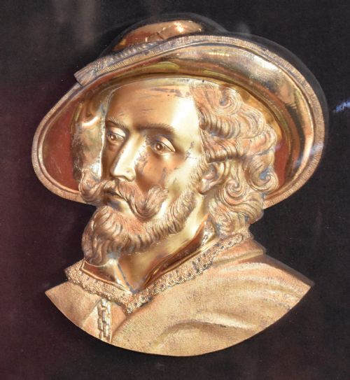 VICTORIAN GILT BRONZE PROFILE OF RUBENS - ADDITIONAL PHOTO 1