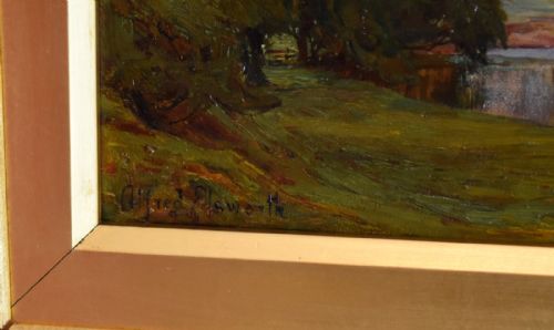 BOLTON ABBEY OIL PAINTING BY ALFRED ELSWORTH - ADDITIONAL PHOTO 2