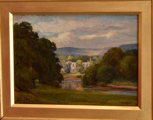 BOLTON ABBEY OIL PAINTING BY ALFRED ELSWORTH - ADDITIONAL PHOTO 5