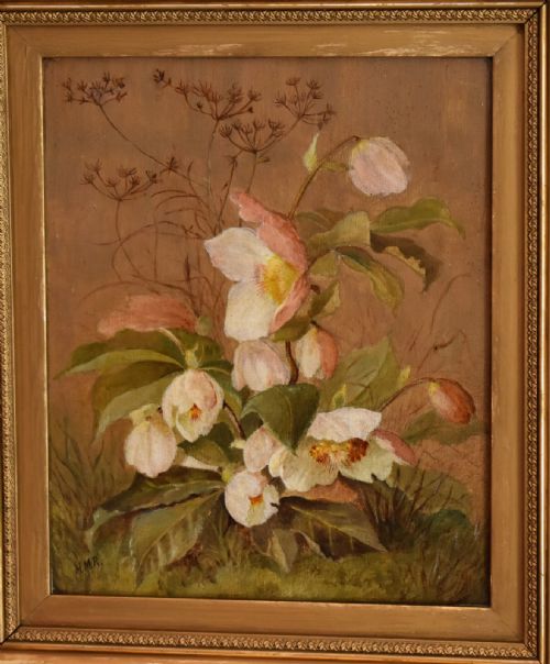 STILL LIFE OIL PAINTING OF ANEMONES - ADDITIONAL PHOTO 2