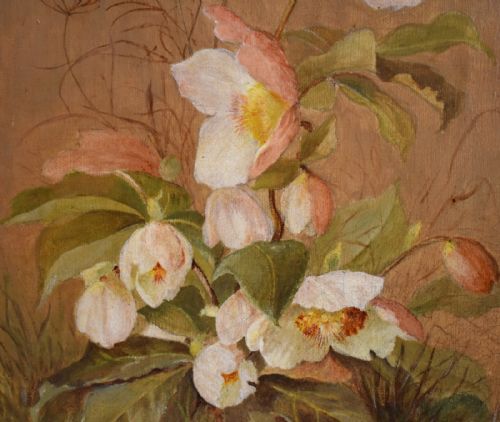 STILL LIFE OIL PAINTING OF ANEMONES - ADDITIONAL PHOTO 3