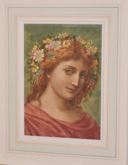 FINE WATERCOLOUR PORTRAIT BY PIERRE ABATTUCCI - ADDITIONAL PHOTO 1