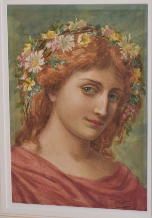 FINE WATERCOLOUR PORTRAIT BY PIERRE ABATTUCCI - ADDITIONAL PHOTO 2