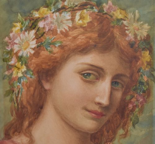 FINE WATERCOLOUR PORTRAIT BY PIERRE ABATTUCCI - ADDITIONAL PHOTO 3