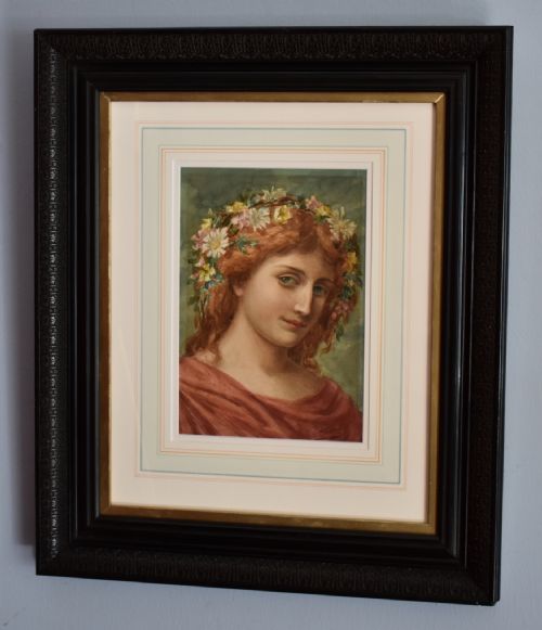 FINE WATERCOLOUR PORTRAIT BY PIERRE ABATTUCCI - ADDITIONAL PHOTO 6
