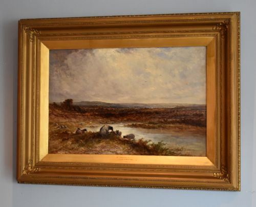 'near petworth' oil painting by george augustus williams - CATEGORY: ANTIQUE ART - DATED 1880
