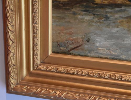 RIVER LANDSCAPE OIL PAINTING BY HMELSEN - ADDITIONAL PHOTO 4