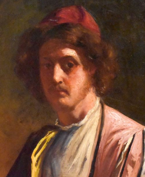 OIL PORTRAIT OF A YOUNG MAN IN RENAISSANCE DRESS - ADDITIONAL PHOTO 4