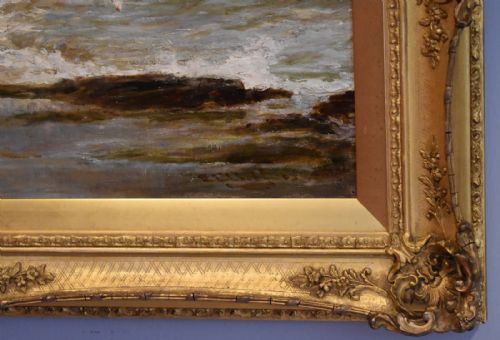 'THE YOUNG SHRIMPERS' OIL PAINTING BY EDWIN ELLIS RBA 18411895 - ADDITIONAL PHOTO 5