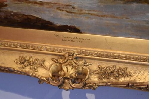 'THE YOUNG SHRIMPERS' OIL PAINTING BY EDWIN ELLIS RBA 18411895 - ADDITIONAL PHOTO 6