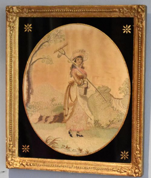 FINE PAIR OF REGENCY SILK NEEDLEWORKS - ADDITIONAL PHOTO 1