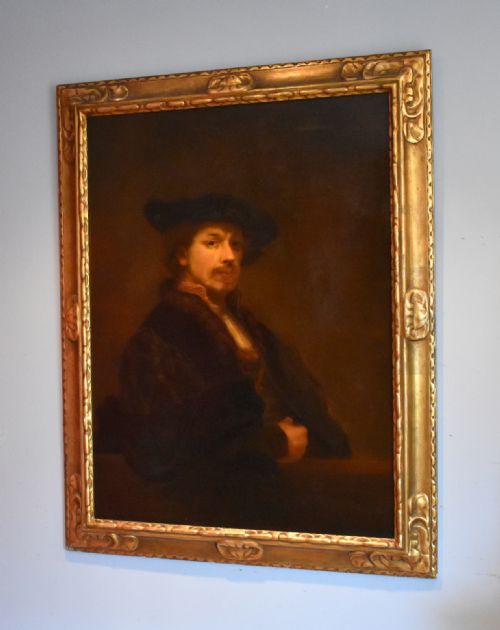 LARGE PORTRAIT OIL PAINTING AFTER REMBRANDT BY WHPARTRIDGE - ADDITIONAL PHOTO 1