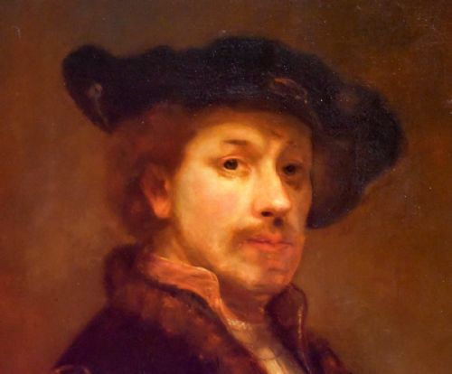 LARGE PORTRAIT OIL PAINTING AFTER REMBRANDT BY WHPARTRIDGE - ADDITIONAL PHOTO 5
