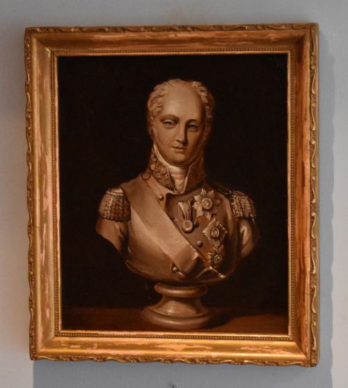 REGENCY STILL LIFE OIL PAINTING OF A MARBLE BUST - ADDITIONAL PHOTO 1