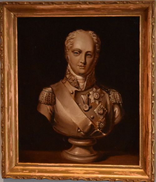 REGENCY STILL LIFE OIL PAINTING OF A MARBLE BUST - ADDITIONAL PHOTO 2