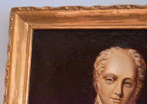 REGENCY STILL LIFE OIL PAINTING OF A MARBLE BUST - ADDITIONAL PHOTO 6