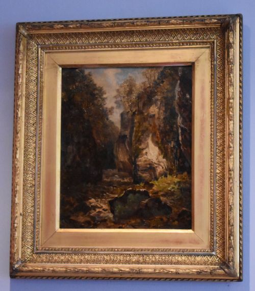 lover's leap buxton oil painting by charles wilde - CATEGORY: ANTIQUE ART - DATED 1890