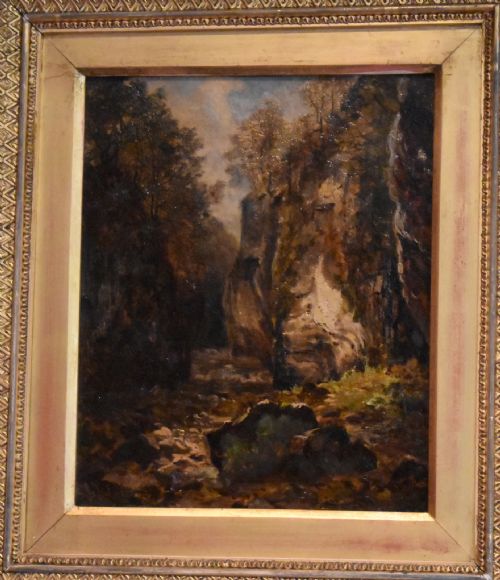 LOVER'S LEAP BUXTON OIL PAINTING BY CHARLES WILDE - ADDITIONAL PHOTO 2
