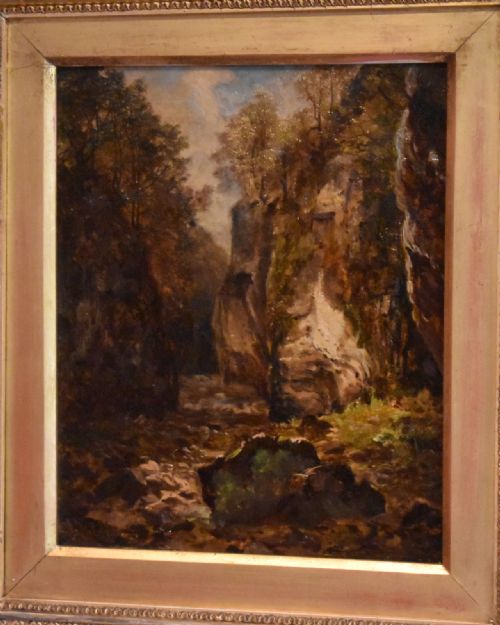 LOVER'S LEAP BUXTON OIL PAINTING BY CHARLES WILDE - ADDITIONAL PHOTO 3