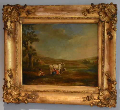 GEORGIAN RURAL LANDSCAPE OIL PAINTING - ADDITIONAL PHOTO 1