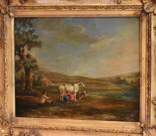 GEORGIAN RURAL LANDSCAPE OIL PAINTING - ADDITIONAL PHOTO 2