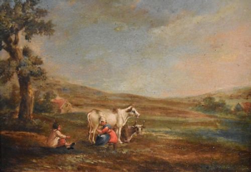 GEORGIAN RURAL LANDSCAPE OIL PAINTING - ADDITIONAL PHOTO 4