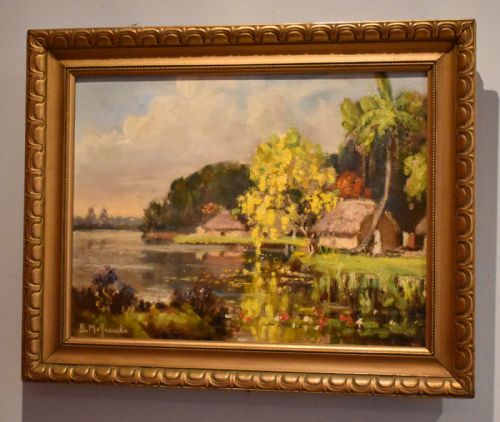 PAIR OF OIL PAINTINGS OF THE FAR EAST - ADDITIONAL PHOTO 7