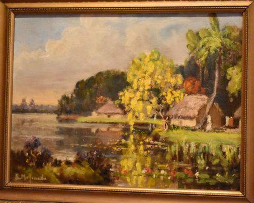 PAIR OF OIL PAINTINGS OF THE FAR EAST - ADDITIONAL PHOTO 8