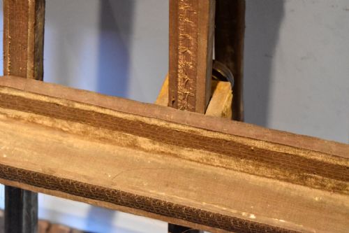 VICTORIAN VELVET COVERED EASEL - ADDITIONAL PHOTO 4