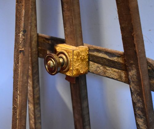 VICTORIAN VELVET COVERED EASEL - ADDITIONAL PHOTO 6