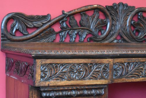 ANGLO INDIAN CARVED PADOUK WOOD SIDEBOARD - ADDITIONAL PHOTO 5
