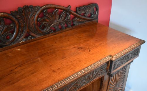 ANGLO INDIAN CARVED PADOUK WOOD SIDEBOARD - ADDITIONAL PHOTO 6