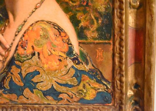 SUPERB OIL PORTRAIT OF A LADY - ADDITIONAL PHOTO 5