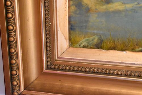 PAIR OF OIL PAINTINGS OF A LION AND LIONESS - ADDITIONAL PHOTO 5