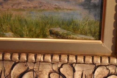 PAIR OF OIL PAINTINGS OF A LION AND LIONESS - ADDITIONAL PHOTO 9