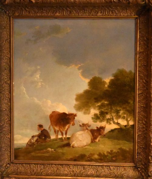 FINE ENGLISH SCHOOL OIL PAINTING AFTER GAINSBOROUGH - ADDITIONAL PHOTO 1