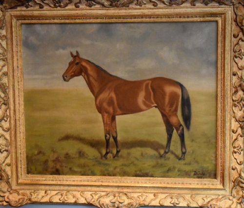 OIL PAINTING OF A HORSE BY DGAGE - ADDITIONAL PHOTO 1
